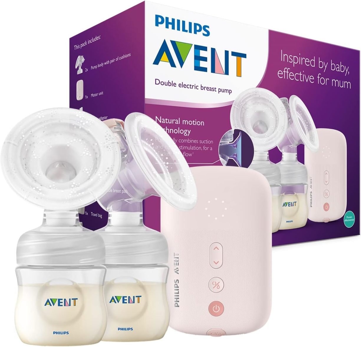 Philips Avent Tire Lait double pompage Natural Motion Rose