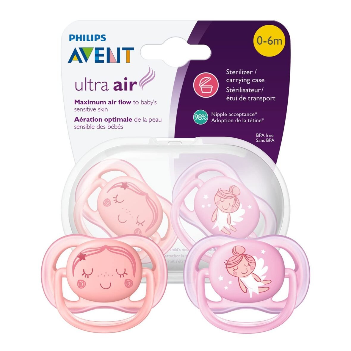 Avent Philips Tétine Ultra Air Fillette Ange 0-6m
