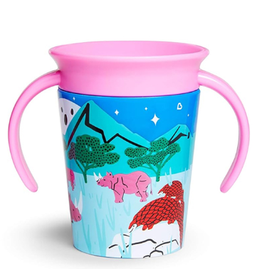 Munchkin Tasse Miracle 360° Rhinocéros – Tasse d’Apprentissage Anti-Fuites avec Conception 360°, Activée par les Lèvres, Sans BPA (Copie)